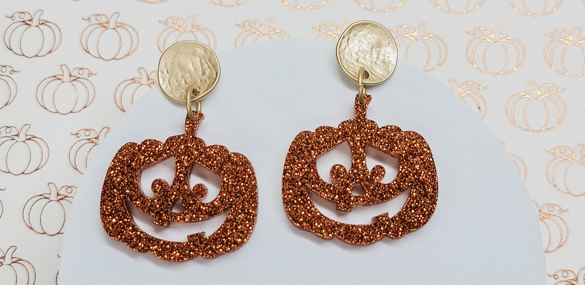 Glitter Pumpkin Dangle Earrings, Halloween Earrings, Pumpkin Accessory, Statement Earrings, Fall Jewelry, Halloween Lover Gift, Acrylic