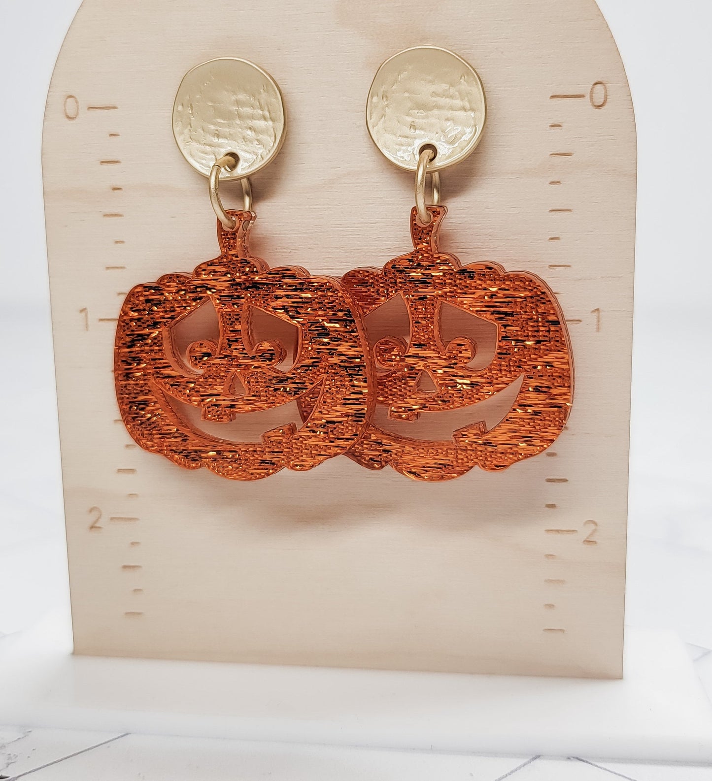 Glitter Pumpkin Dangle Earrings, Halloween Earrings, Pumpkin Accessory, Statement Earrings, Fall Jewelry, Halloween Lover Gift, Acrylic