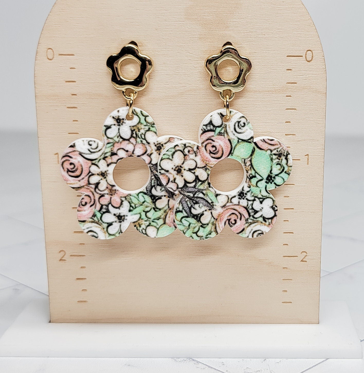 Boho Floral Studs, Floral Earrings, Flower Jewelry, Spring Accessories, Earrings for Spring